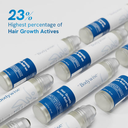 Be Bodywise Rosemary Hair Growth Serum Roll On 25 ml – 3% Rosemary, 3% Redensyl & 2% Anagain | DHT-Blocking Scalp Serum Boosts Oxygen Flow, Reduces Hair Fall | Paraben/Sulfate-Free | Women & Men